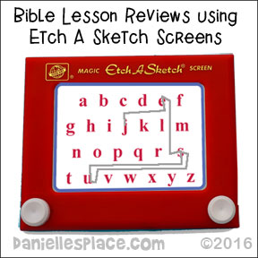 Bible Lesson Review Game using Etch A Sketch Screens from www.daniellesplace.com