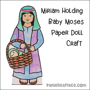 Miriam and Baby Moses Paper Doll Craft