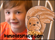 Squirrel Craft from www.daniellesplace.com