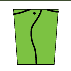 Alligator head cup cutting diagram