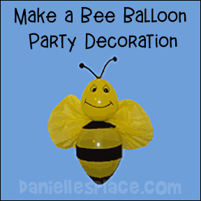 Bee Balloon Party Decoration Craft for Kids