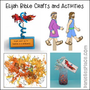 Elijah Bible Lesson Crafts and Activities from www.daniellesplace.com