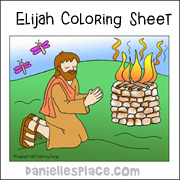 Elijah Praying Coloring Sheet