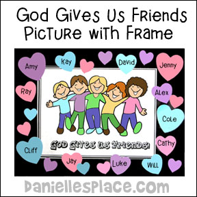 God Gives Us Friends Bible Craft and Activity from www.daniellesplace.com
