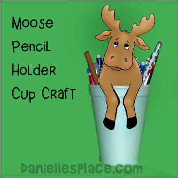 Moose Pencil Holder Craft for Kids