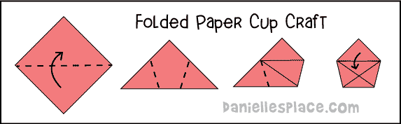 Folded Paper Cup Craft Diagram