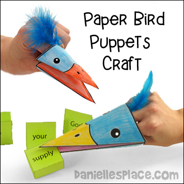 paper bird puppets craft