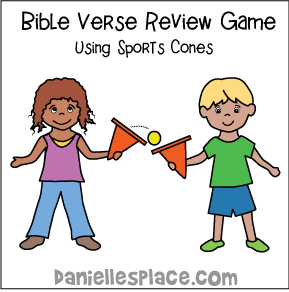 "Pass the Word" sports cone Bible verse review game from www.daniellesplace.com