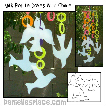 Milk Bottle Dove Wind Chimes for Your Garden Craft from www.daniellesplace.com