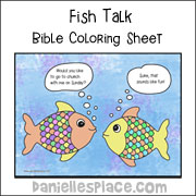 Fish Talke Coloring Sheet