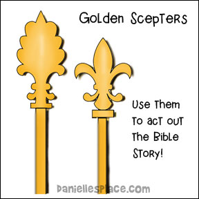 Golden Scepters Craft to act out the Queen Esther Bible Story