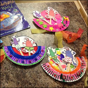 Aliens Love Underpants Paper PLate Space ship Craft used by Grinshaw Library