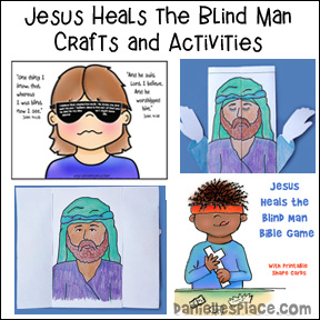 Jesus Heals The Blind Man Sunday School Craft