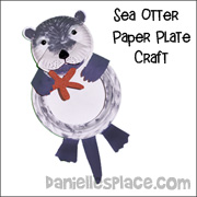 Sea Otter Paper Plate Craft from www.daniellesplace.com