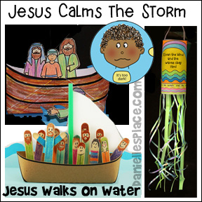 Jesus Calms the Storm Bible Lesson and Bible Crafts