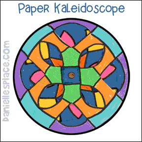 Paper Kaleidoscope Craft for Children from www.daniellesplace.com
