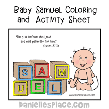 Baby Samuel Coloring and Activity Sheet from www.daniellesplace.com