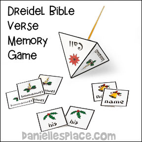 Bible Verse Memory Game for Bible Christmas Lesson