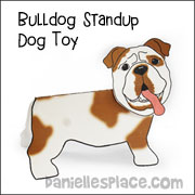 Bulldog 3D Standup Dog Craft from www.daniellesplace.com