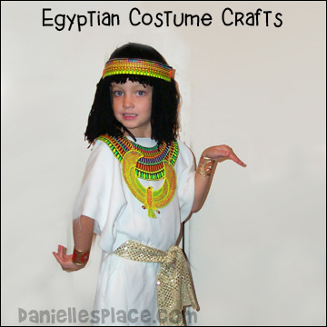 Egyptian Costume with Egyptian Accessories Children can make from www.daniellesplace.com