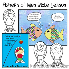 Fishers of Men Sample Bible Lesson from www.daniellesplace.com
