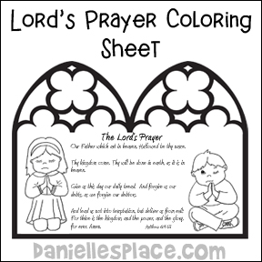 The Lords Prayer for Kids, Bible Activity, Prayer, Bible Verse