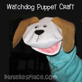 Watchdog Puppet Craft from www.daniellesplace.com