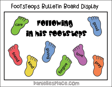 Following in His Footsteps Bulletin Board Display