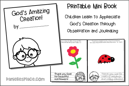 God's Amazing Creation Printable Journal for Children from www.daniellesplace.com