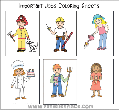 Important Jobs Coloring Sheets for Labor Day