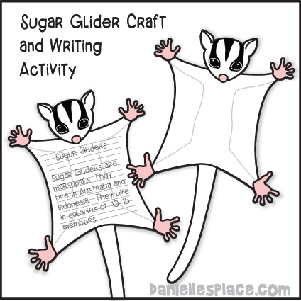 Sugar Glider Craft and Writing Activity