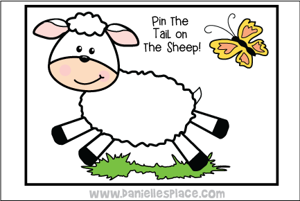 Pin the Tail on the Sheep Bible Game for Sunday School from www.daniellesplace.com
