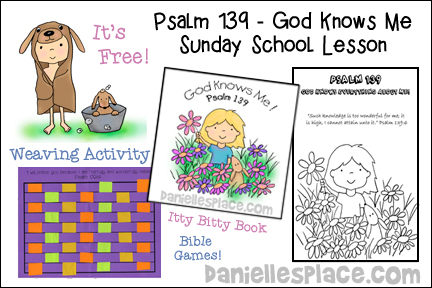 Free Sunday School Lesson for Children - Psalm 139 -  God Knows Me  