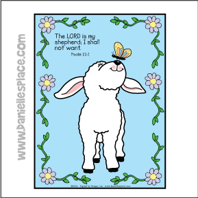 The Lord is My Shepherd Psalm 23:1 Coloring Sheet from www.daniellesplace.com
