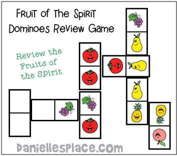 Fruit of the Spirit Dominoes Review Game