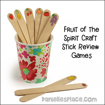 Fruit of the Spirit Craft Stick Review Games