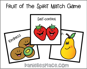 Fruit of the Spirit Match Game from www.daniellesplace.com