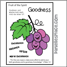 Fruit of the Spirit Poster and coloring sheet - Goodness