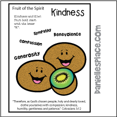 Fruit of the Spirit Poster and coloring Sheet Kindness