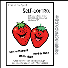 Fruit of the Spirit - Self-Control Poster and Coloring Sheet