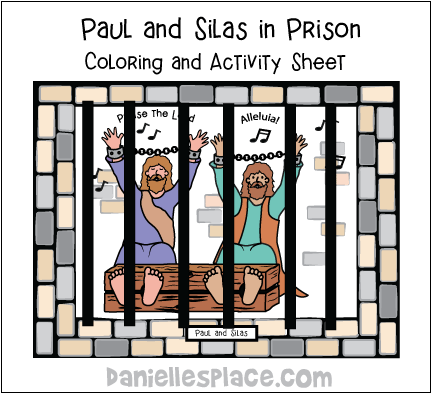 Paul and Silas Coloring and Activity Sheet from www.daniellesplace.com