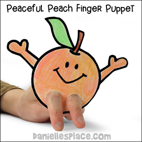 Peach Finger Puppet