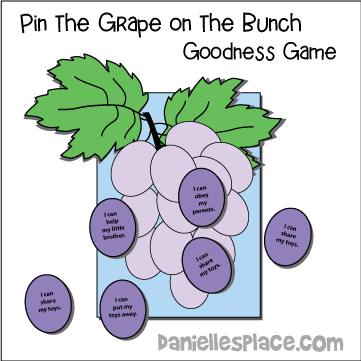 Pin the Grape on the Bunch Bible Game
