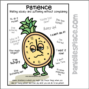 Patience Coloring and Activity Sheet