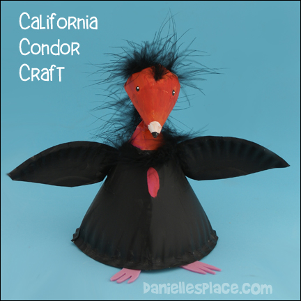 California condor Paper Plate Craft - Endangered Species