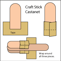 Diagram - Craft Stick Castanets