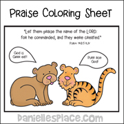 Praise Coloring Sheet 