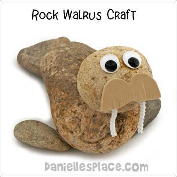Rock Walrus Craft for Kids from www.daniellesplace.com