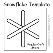 Craft Stick Snowflake Template Pattern