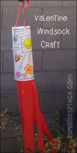 Valentin Windsock Craft for Kids